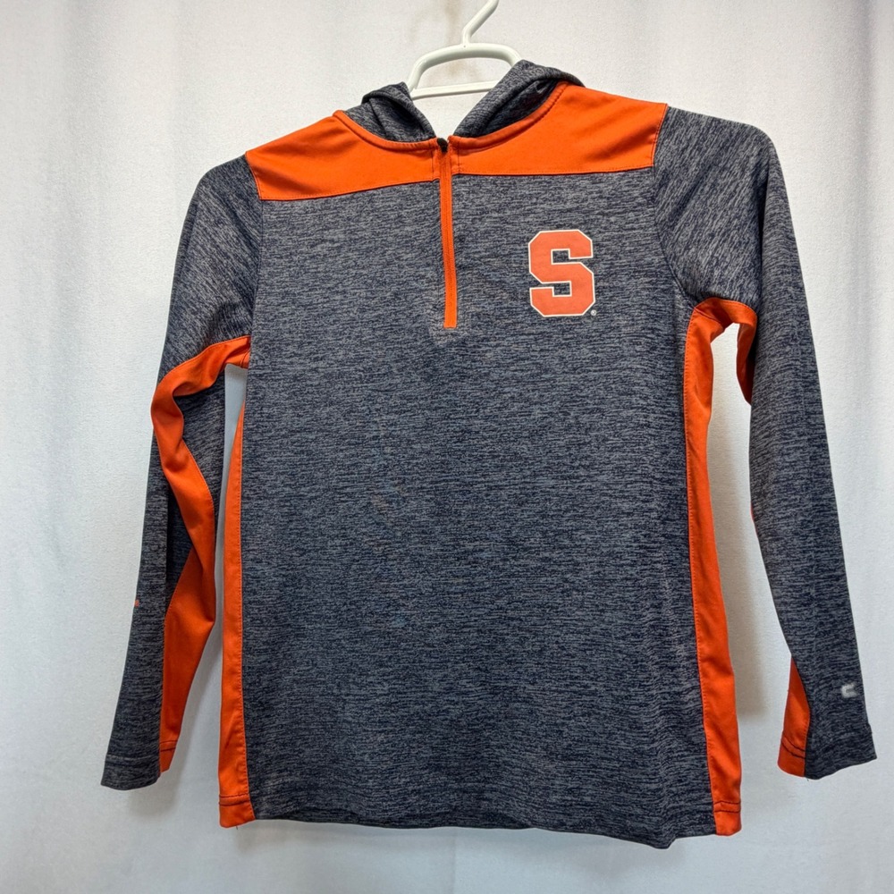 Syracuse‎ Orangemen NCAA Youth Small 8-10 Quarter Zip Hoodie Pullover Colosseum